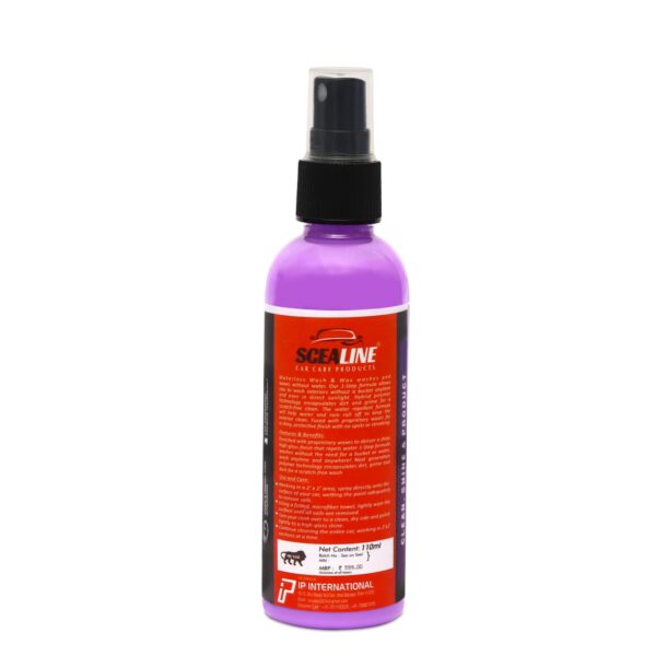 SCEALINE Car Liquid Polish Spray 3 in 1 High Protection Quick Car Coating Spray | Clean, Polish, Restore Shine | Water-Proof, Fouling Resistance, Anti-Aging | Spray & Wipe Formula - 110 ml (Pack of 2)