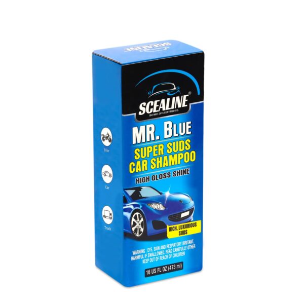 SCEALINE Super Suds Concentrate Car Shampoo with Microfiber Cloth | Removes Tough Stains, Dirt & Grime | Slick Lubricants Help Reduce Swirls & Scratches | Thick Foam Works with Bucket & Foam Cannon