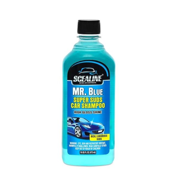SCEALINE Super Suds Concentrate Car Shampoo with Microfiber Cloth | Removes Tough Stains, Dirt & Grime | Slick Lubricants Help Reduce Swirls & Scratches | Thick Foam Works with Bucket & Foam Cannon