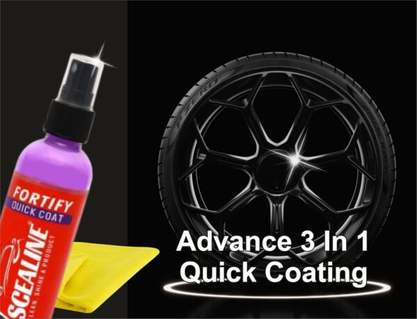 SCEALINE Car Liquid Polish Spray 3 in 1 High Protection Quick Car Coating Spray | Clean, Polish, Restore Shine | Water-Proof, Fouling Resistance, Anti-Aging | Spray & Wipe Formula - 110 ml (Pack of 2)