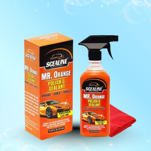 SCEALINE All in One Car & Bike Polish & Sealant | High Gloss Shine | Protects Paint, Plastic, Chrome, Rubber| Easy to Use | Interior & Exterior Polish | Water-Repellent Finish - 473 ml With Applicator