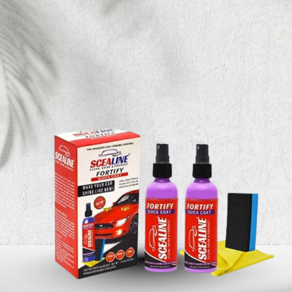 SCEALINE Car Liquid Polish Spray 3 in 1 High Protection Quick Car Coating Spray | Clean, Polish, Restore Shine | Water-Proof, Fouling Resistance, Anti-Aging | Spray & Wipe Formula - 110 ml (Pack of 2)